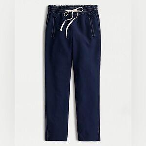 J. Crew Women’s Drapey drawstring pants In Navy Sz XL Straight Leg Tailored